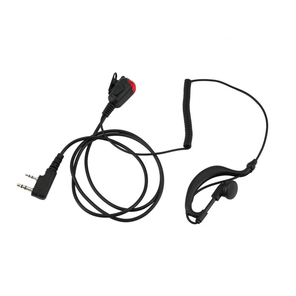 2 провод со штырями для наушников с микрофоном Ptt наушник гарнитура для Kenwood для Walkie talkie Baofeng Uv5r 888 S радио