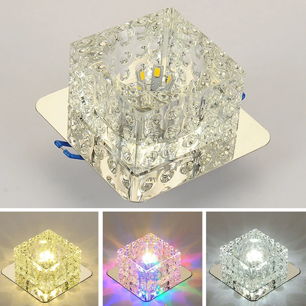 Стразы 3 Вт светодиодная лампа для домашнего прохода декоративная потолочная