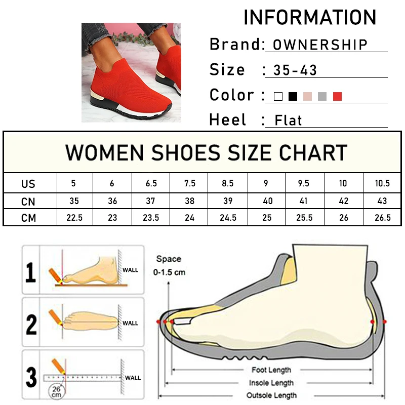 

2021 Sneakers Women Mesh Slip On Vulcanized Ladies Sports Shoes Female Elastic Band Flat Women's Casual Footwear Plus Size