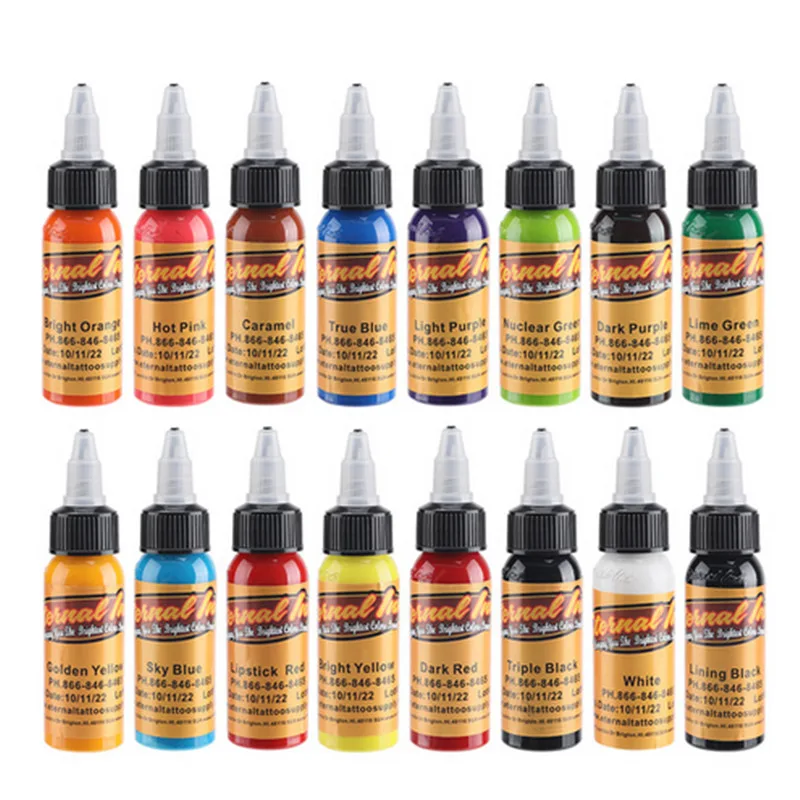 Набор чернил для перманентного макияжа 30 мл/бутылка 16 шт.|Чернила тату| |