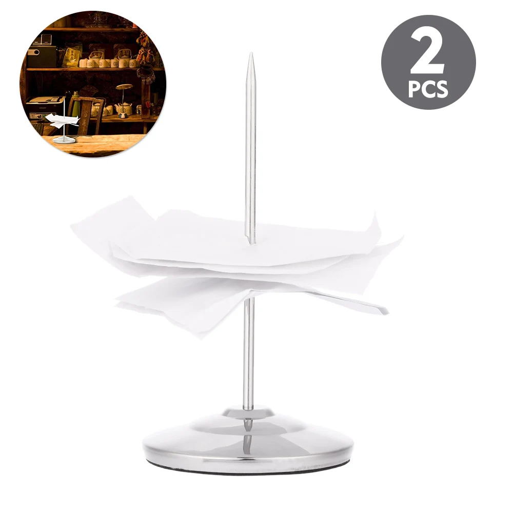 Новинка держатель для заметок из нержавеющей стали с прямым стержнем вилка купюр