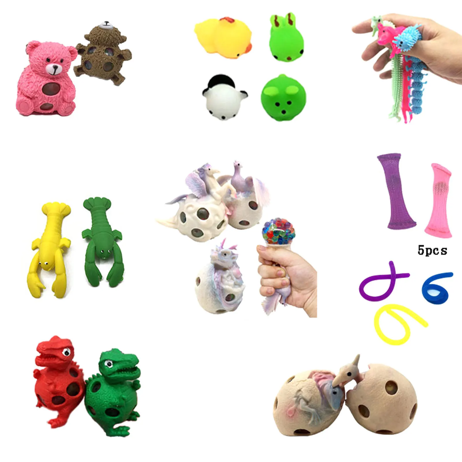 

2021 New Fidget Sensory Toy Set Stress Relief Toys Autism Anxiety Relief Stress Squeeze Doll Fidget Sensory Toy For Kids Adults