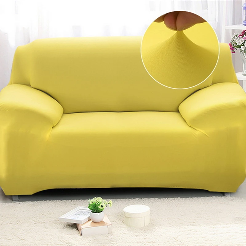 Elastic Brief Slipcover All-inclusive Anti-slip Solid Color Stretch Seat Couch Cover Sofa covers for living Room 1/2/3/4 Seater | Дом и сад