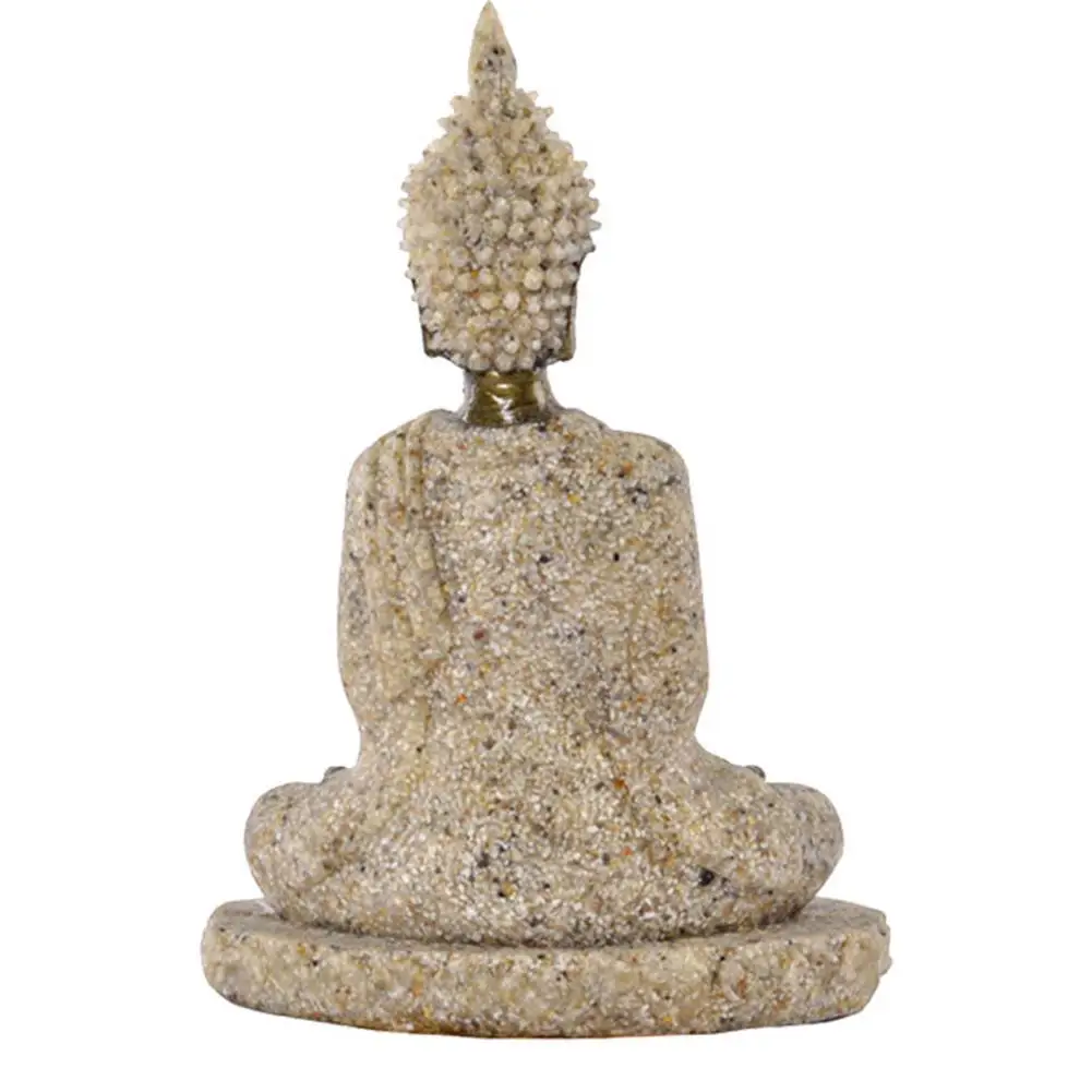 Статуя будды из песчаника медитация статуэтка ручной работы миниатюрный