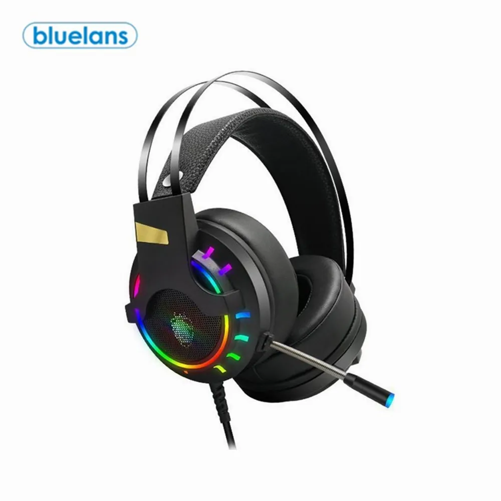 K3 USB Проводные Игровые наушники для ПК 7 1 каналов стерео бас RGB гарнитура с