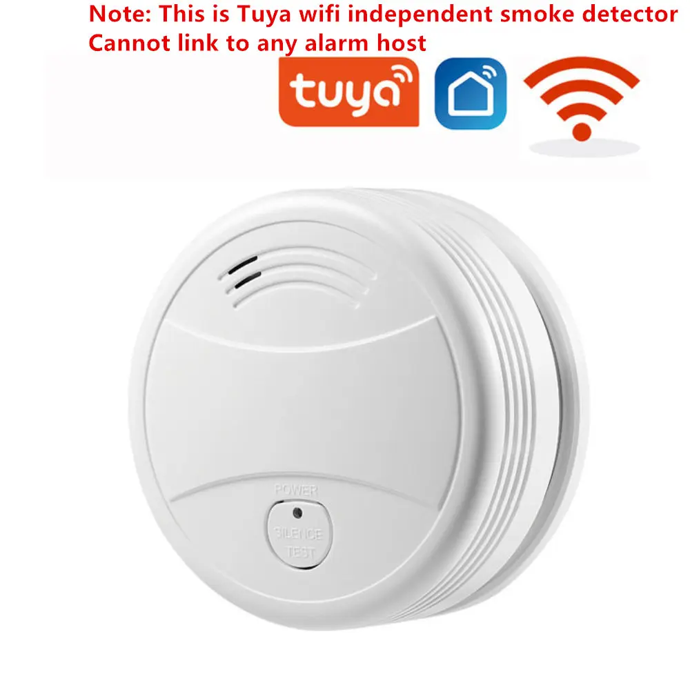 Беспроводной детектор дыма YobangSecurity Tuya Wi-Fi датчик утечки с управлением через