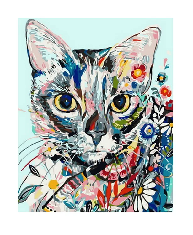 Набор для рисования по номерам на холсте kitty без рамки 4050 см | Дом и сад