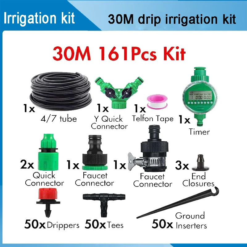 

10-50M Micro Drip Irrigation System Watering Kit Smart Garden Watering System Automatic Plant Garden Watering System Green House