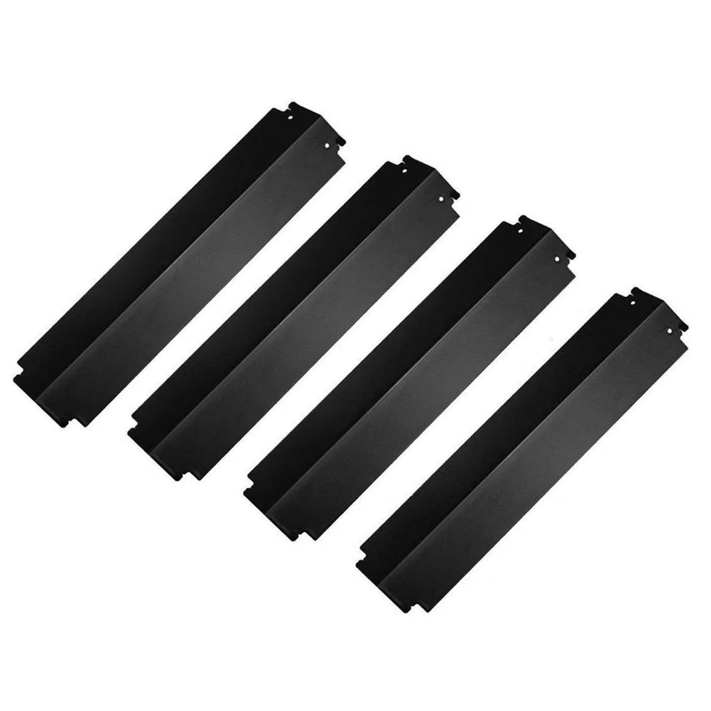 

4Pcs BBQ Porcelain Steel Heat Plate Shield Stainless Steel Grill Heat Tent Plate Replacement Kits Parts for Gas Grill Black