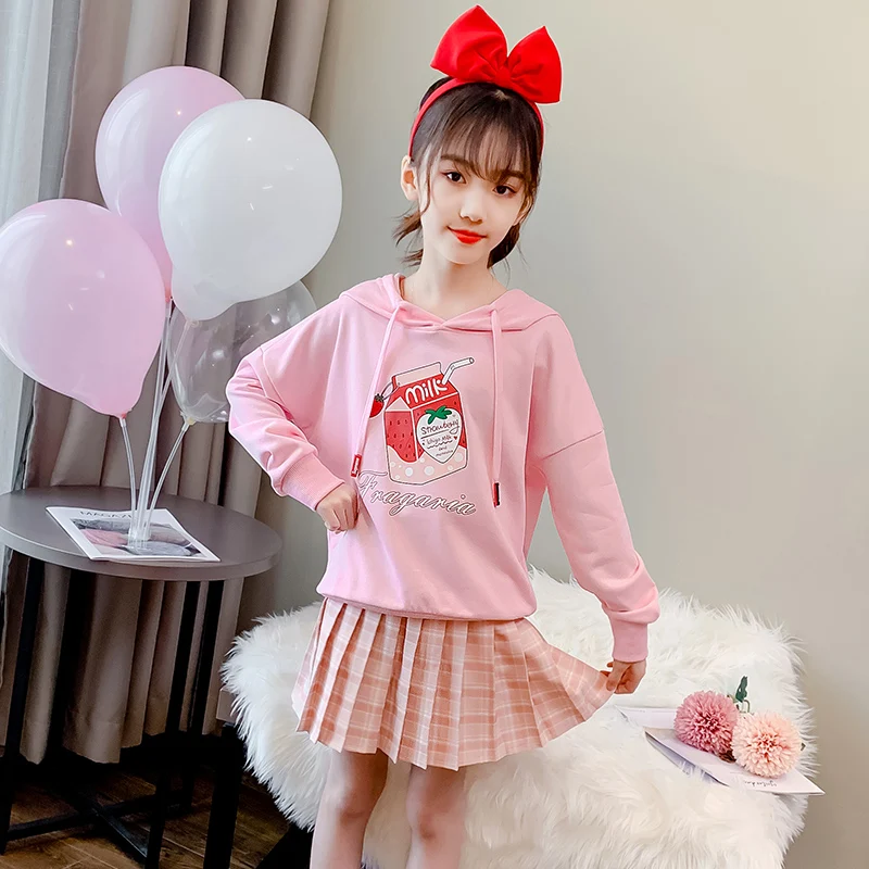 

Casual Cotton Baby Girls Hoodies Autumn New Cartoon Print Loose Kids Tops Cute Comfort Children Outfits Toddler Girls Clothes