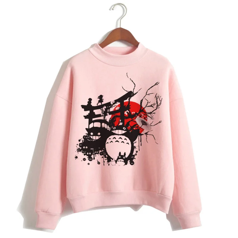 Totoro Унесенные спирали harajuku толстовки для женщин мультфильм одежда толстовка капюшон ulzzang Забавный с капюшоном Женский полиэстер негабаритных - Цвет: 777
