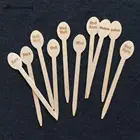 Маркеры для стейка из натурального дерева, 100 шт., палочки на заказ для гамбургеров, домашний Стейк-домик, биоразлагаемые, средний редкийхорошо приготовленный