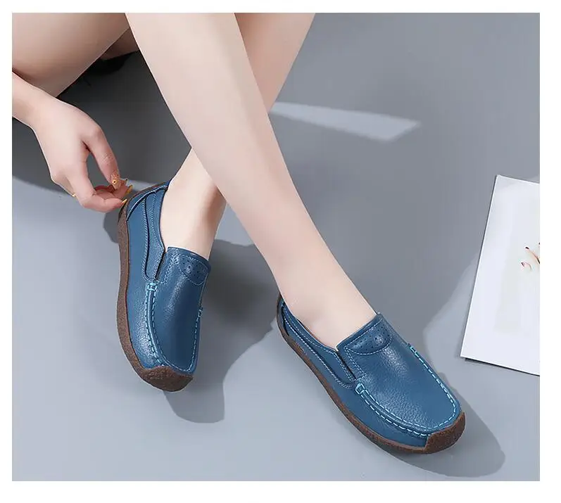 Women's casual shoes spring and autumn casual flat-bottomed peas shoes 2021 new women's comfortable and soft large size women's
