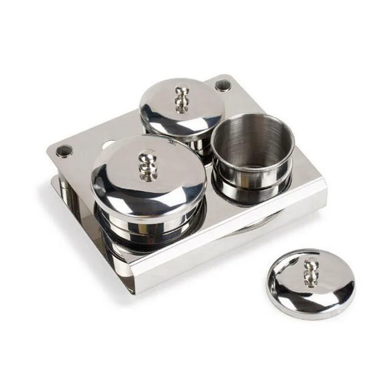 3 шт./компл. акриловый Органайзер для маникюра поднос с металлической крышкой