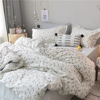 cotton four piece set pure cotton bed linen and duvet cover single three piece set double sets simple bedding