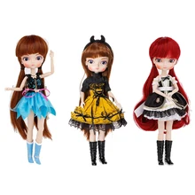 14 Movable Joints 35cm BJD Doll With Full Outfits Dress Wig Shoes Headdress Makeup Girls Collection Kids Toys Christmas Birthday