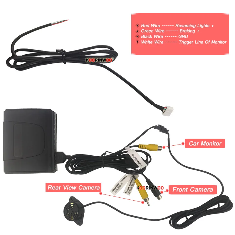 $62.28 Koorinwoo Full Kit AHD LCD Car Monitor With Camera Parking Sensors 8 Radar Buzzer Alert Starlight Parktronic 22MM Video Rearview