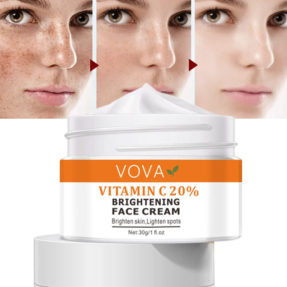 

Vitamin C Vc Whitening Facial Cream Remove Fade Freckles Remover Dark Spots Brightening Cream Face Skin Care 30g