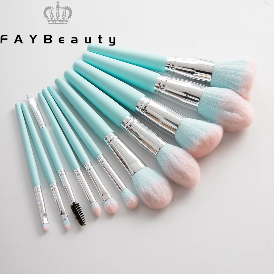 FAY Beauty 11 шт. набор кистей для макияжа Тени век основа пудра Контур консилер губ
