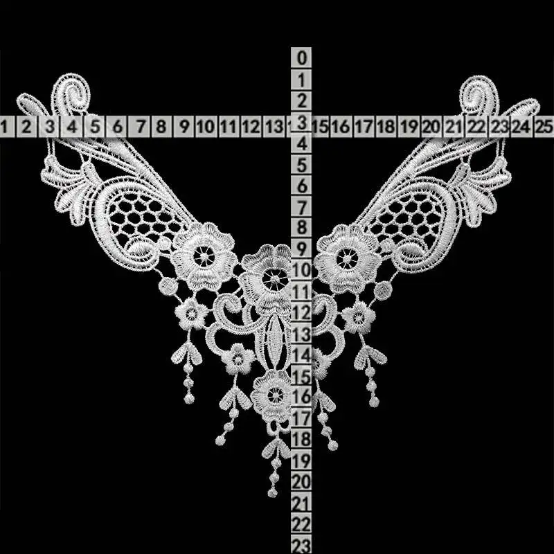 Вышивка с круглой горловиной для творчества искусственные Съемная воротники