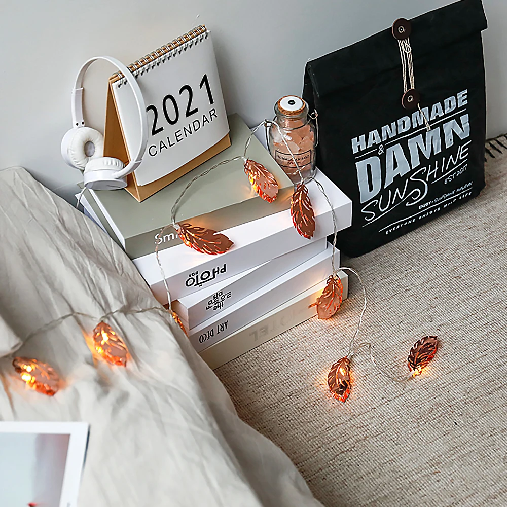 10/20 LED сусальное золото светильник гирлянды Батарея питание Рождественские огни