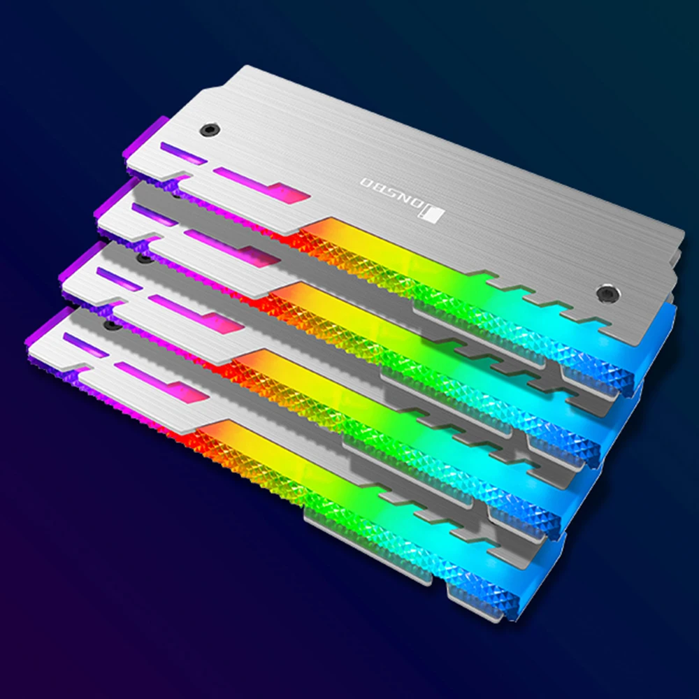 2 шт. Jonsbo NC 3 A RGB Оперативная память Броня 5V3PIN памяти охладитель радиатор SSD AURA SYNC