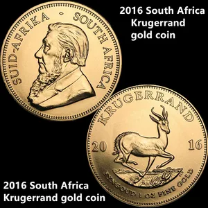 Бесплатная доставка, 3 шт.лот, 2016 ЮАР Золотая монета кругерранда, высокое качество, Реплика