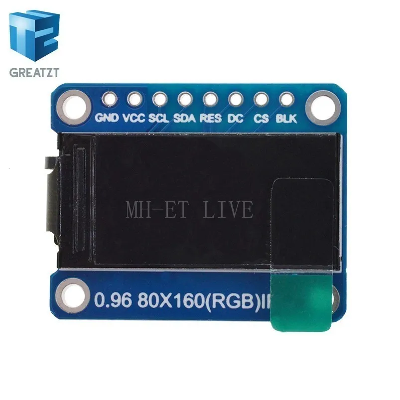 GREATZT TFT дисплей 0,96/1,3 дюймов ips 7P SPI HD 65K полноцветный ЖК-модуль ST7735 Привод IC 80*160(не OLED) для Arduino