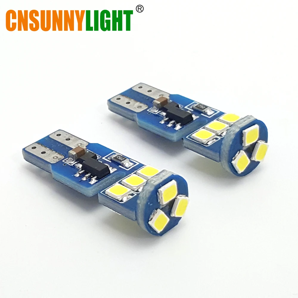 CNSUNNY светильник T10 W5W CAN шина без ошибок 2835 9SMD светодиодный лампы с клиновидным