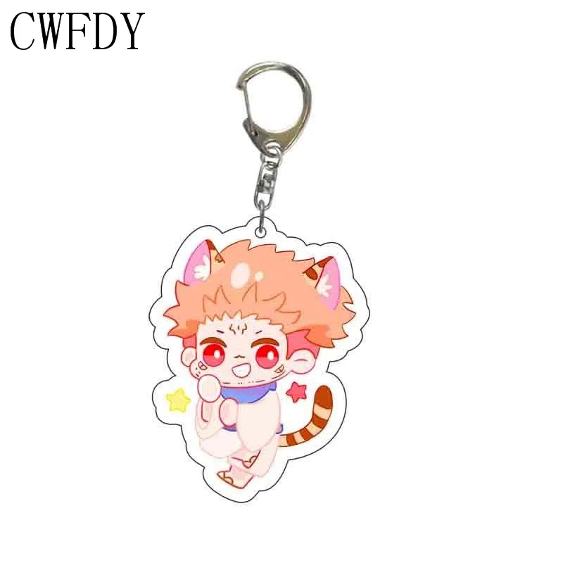 

2021 New Jujutsu Kaisen Yuji Itadori Keychain Kugisaki Nobara Acrylic Key Chain Two-sided Keyring For Men Women Props Cartoon