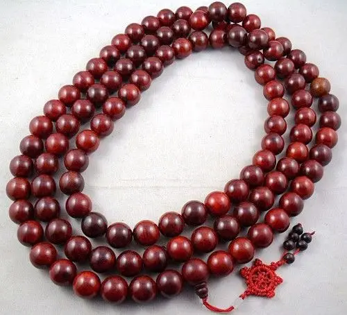 15mm Big Tibetan Buddhism 108 Red Sandalwood Prayer Bead Mala Necklace | Украшения и аксессуары