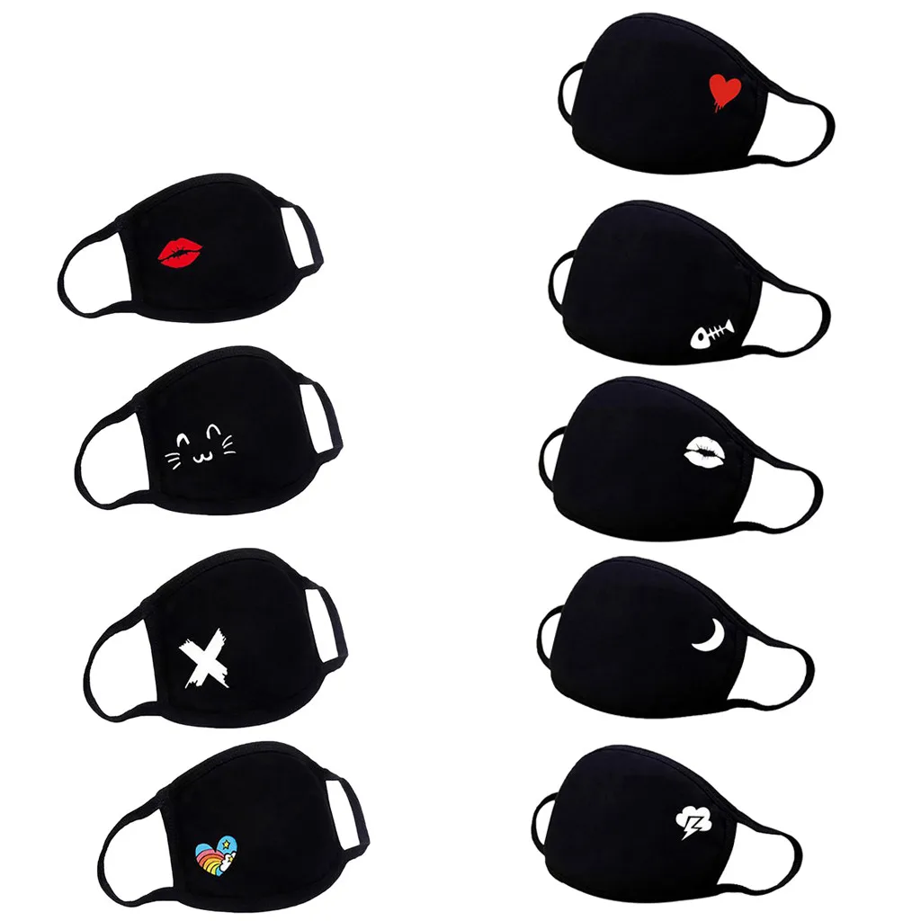 9 шт. милые маски с героями мультфильмов хлопковые праздничные вечерние