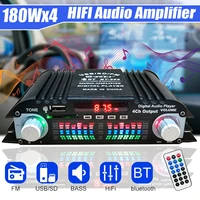 bt 998 12v220v 4ch home digital amplifiers hifi stereo audio bass bluetooth power amplifier fm usb sd led subwoofer speaker
