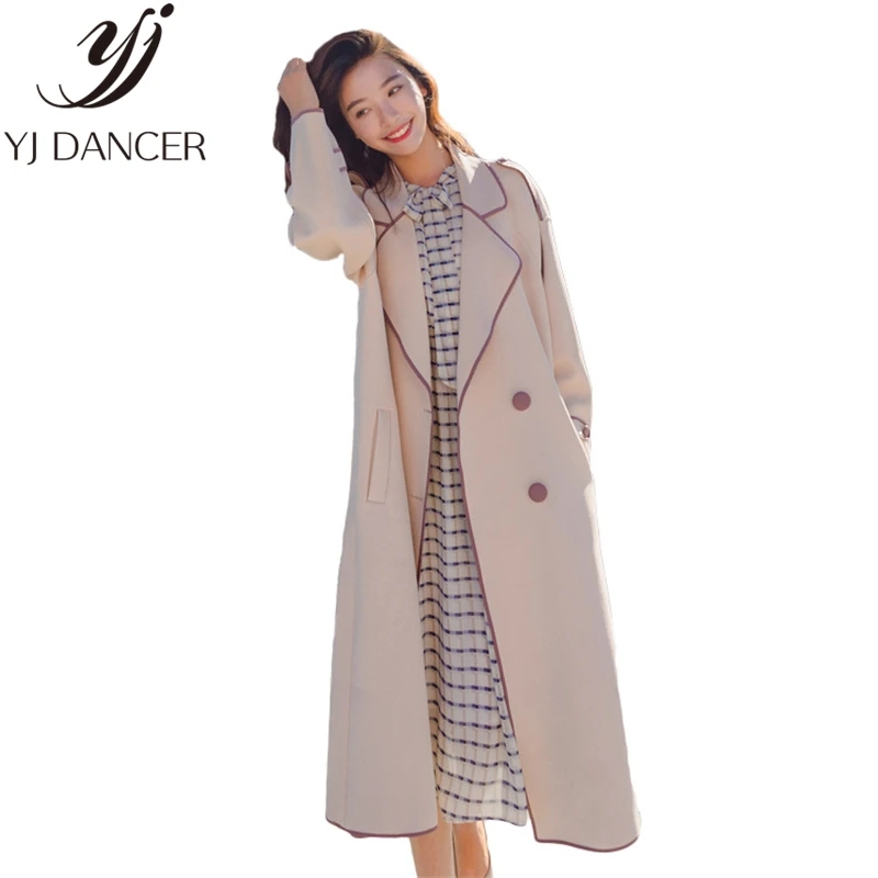 Новинка сезона весна осень 2018 модная женская модель свободный размер однотонная