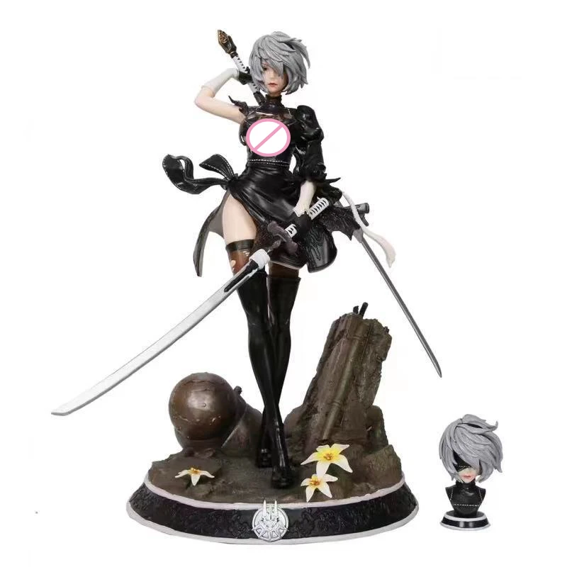 

HUNTER Neal Mechanical Age Miss 2B Anime Action Figure Two Heads Can Be Replaced Detachable Bra Beautifulgirl PVC Model Toy Gift