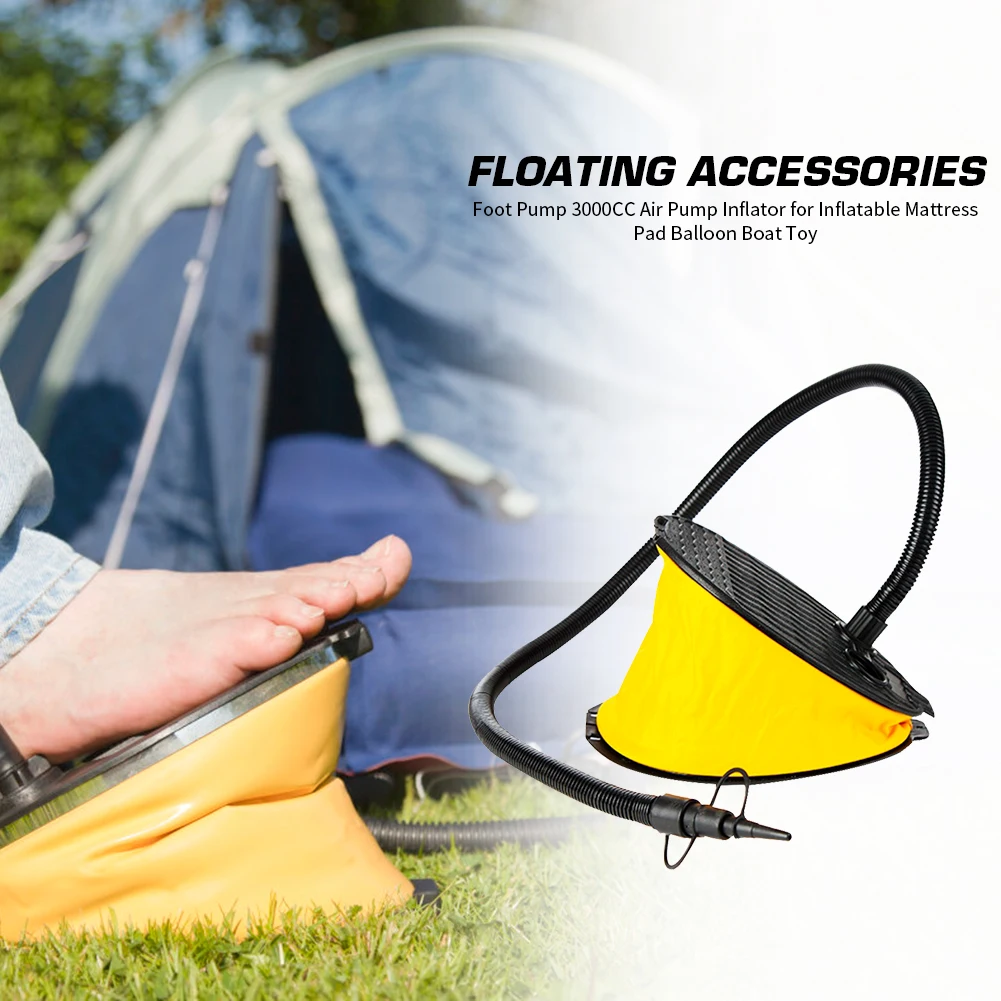 3000CC напольный ножной насос воздушный для надувной матрас Коврик Шар кровать