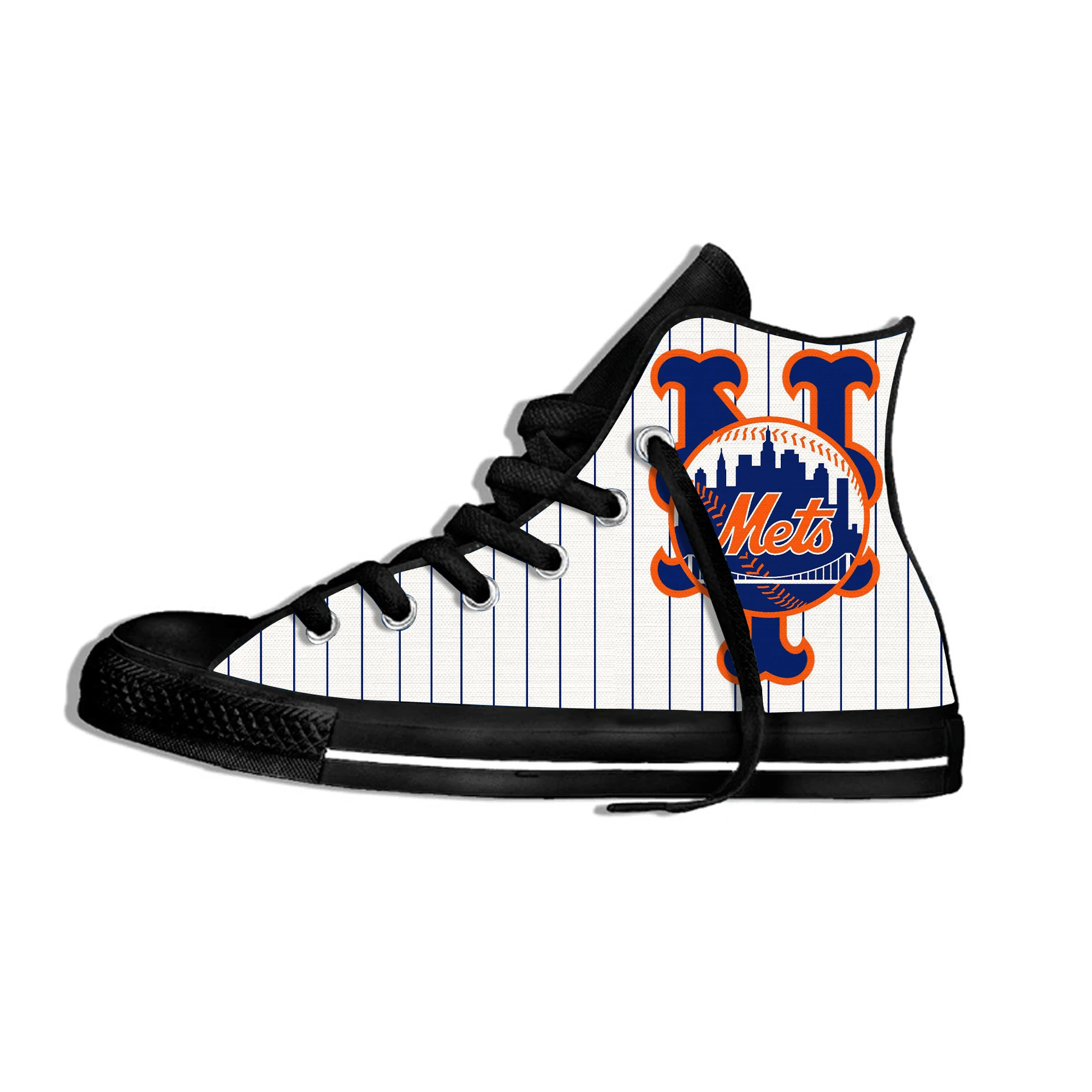 Mets Lightweight Men/Women Breathable Shoes New York Baseball Fans Casual Fashion Flat Canvs Sneakers High Top | Спорт и развлечения
