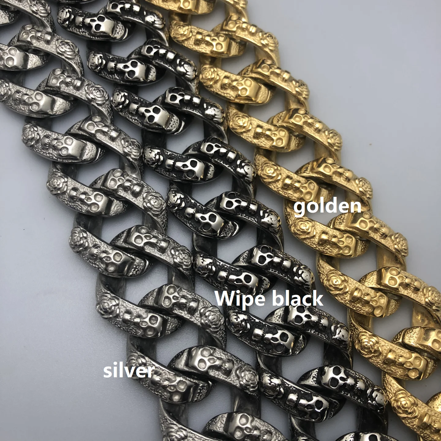 Collar con dise&ntilde;o de Pitbull para perro, cadena de oro personalizada, correa de Bulldog de acero inoxidable, Collar de 32mm, producto para mascotas-3