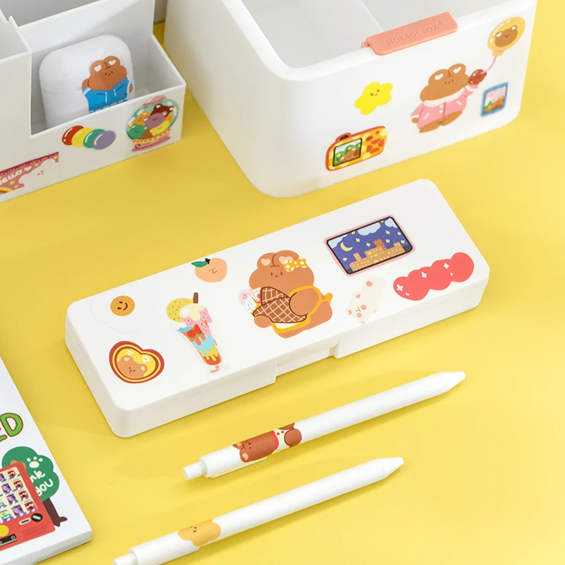 1 шт в Корейском стиле Носки с рисунком медведя из мультика милые наклейки