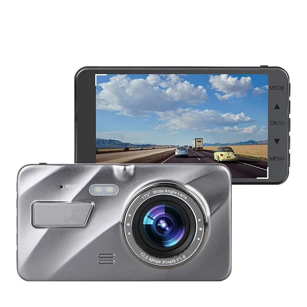 

Dash Cam Dual Lens Car DVR Camera Full HD 1080P 4" IPS Screen 170° Wide Angle Video Recorder Parking Auto Monitor
