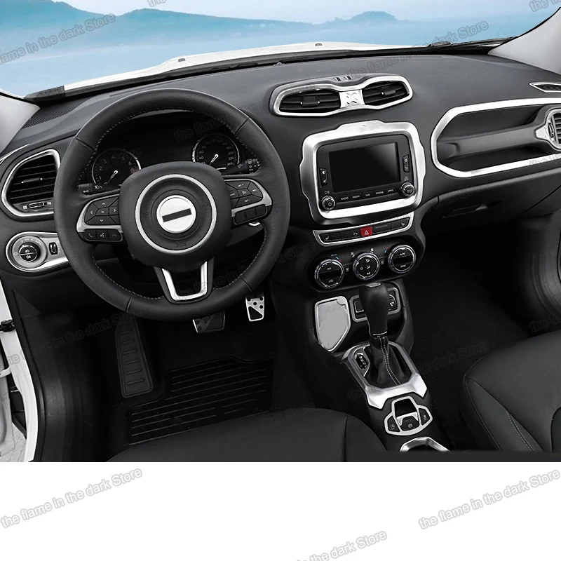 

Lsrtw2017 Автомобильный Центральный консоль чашка для украшения слот дверная рама звук планки для Jeep Renegade 2016 2017 2018 2019 аксессуары для авто