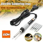 Электрический паяльник 220 В110 В 60 Вт с регулируемой температурой, набор сварочных инструментов, сварочные пистолеты сделай сам с 5 наконечниками