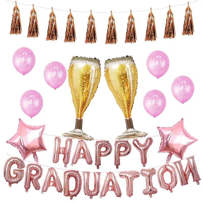 2019 Выпускной сезон воздушный шар украшение буквы баллоны баннер церемония