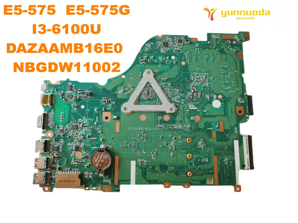 Оригинальный Для ACER E5-575 E5-575G Материнская плата ноутбука I3-6100U DAZAAMB16E0 NBGDW11002