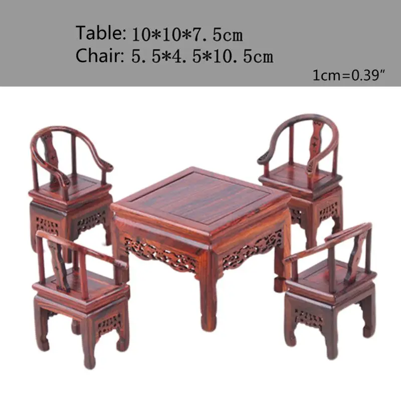 Резьба по дереву ручная работа подарок китайская антикварная миниатюрная мебель