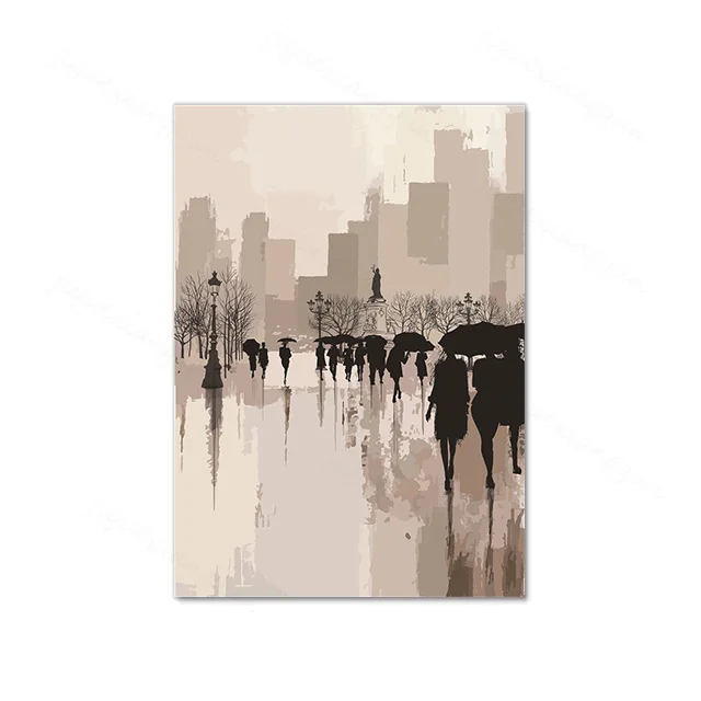 

Картина на холсте jiyuexiangyun Городской пейзаж