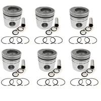 new 6 sets std piston kit with ring 12011 95000 fit for nissan nd6t engine 110mm