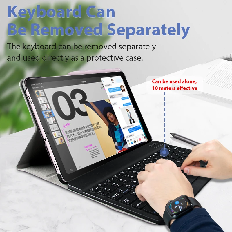 Чехол для клавиатуры Samsung galaxy tab S6 lite 10 4 Lite SM P610 P615 чехол беспроводной bluetooth