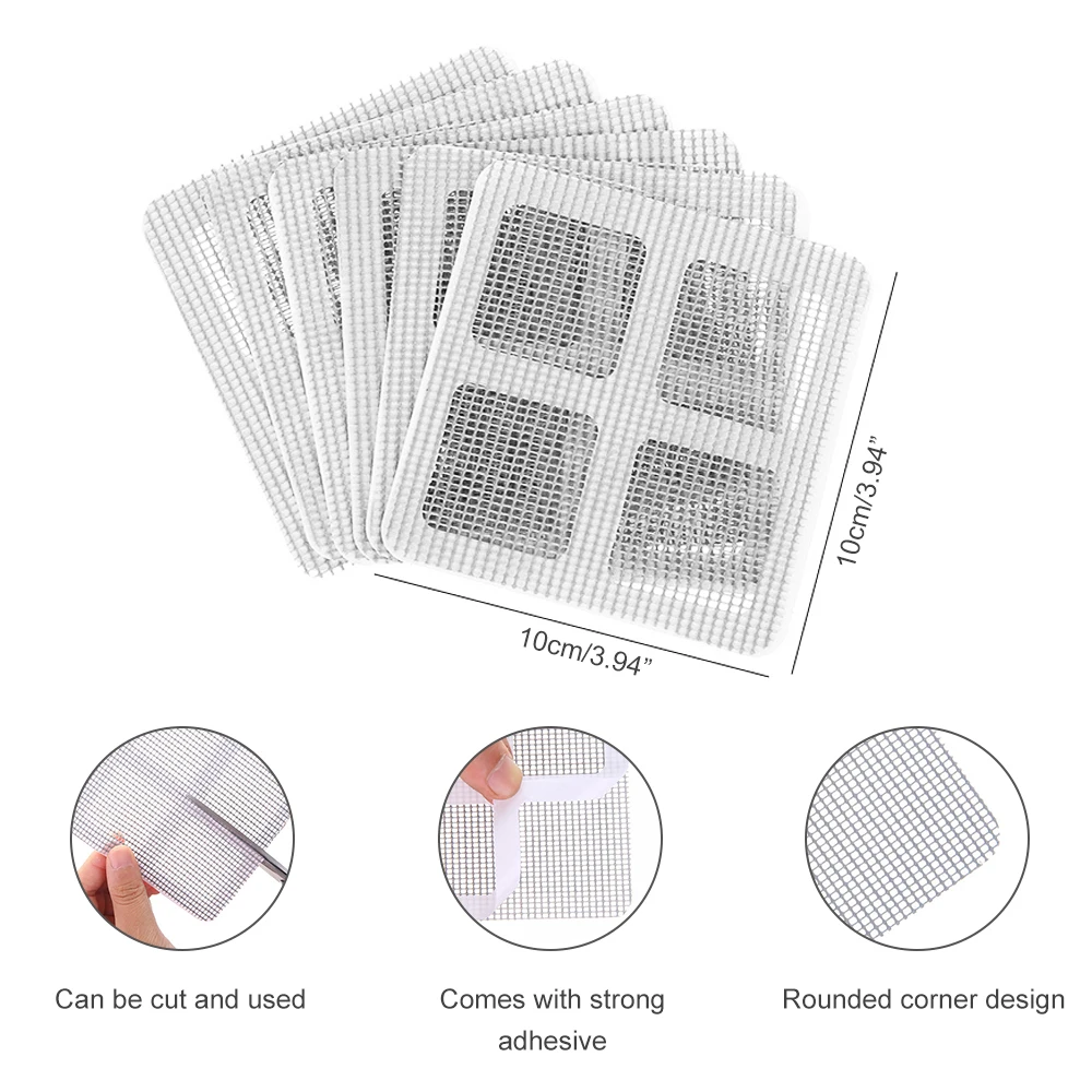 

3/6pcs Fix Net Window Home Adhesive Anti Mosquito Fly Bug Insect Repair Screen Wall Patch Stickers Mesh Window Screen Hot Sale