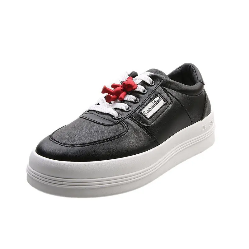 

Ladies Sneakers Fashion Casual Shoes Comfortable and Breathable White Flat Shoes Shallow Mouth Lace-up Women's Shoes 2021